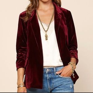 🔥 Skies Are Blue Red Velvet Blazer